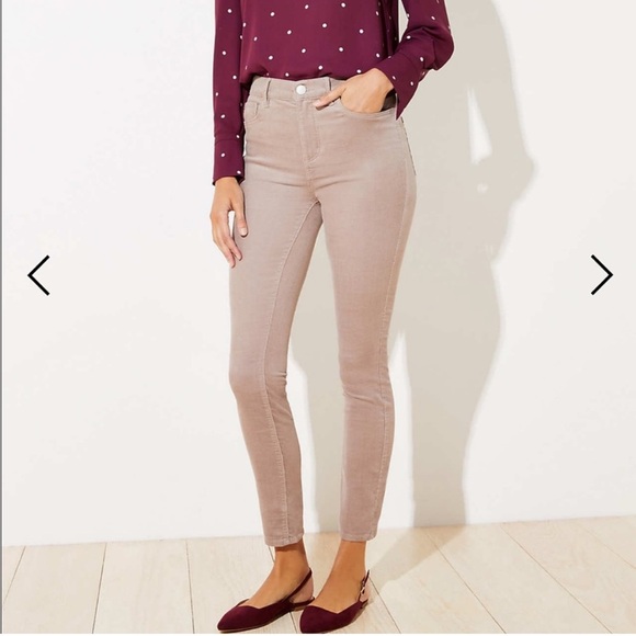 LOFT Corduroy Curvy Skinny Jeans - Picture 1 of 6